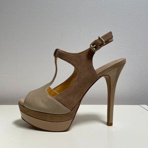 Jessica Simpson Nude T-Strap Platform Heel - Size 6